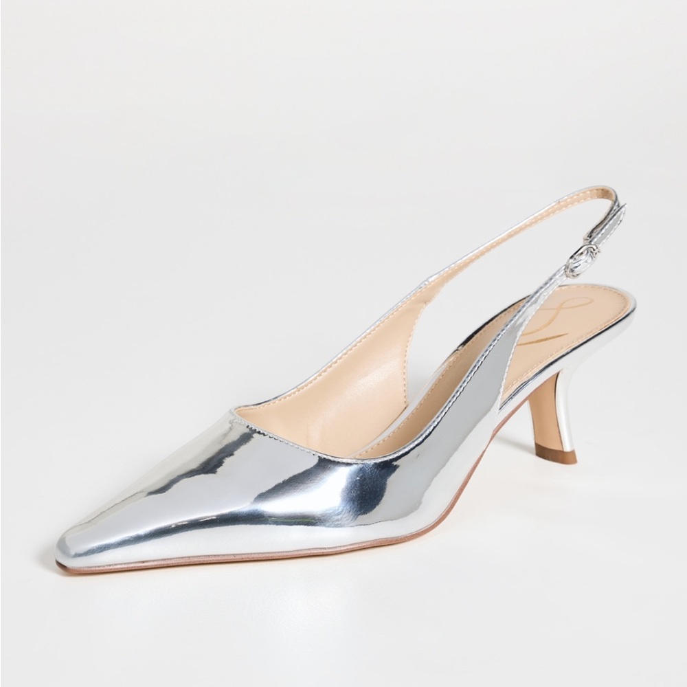 Sam Edelman silver slingbacks